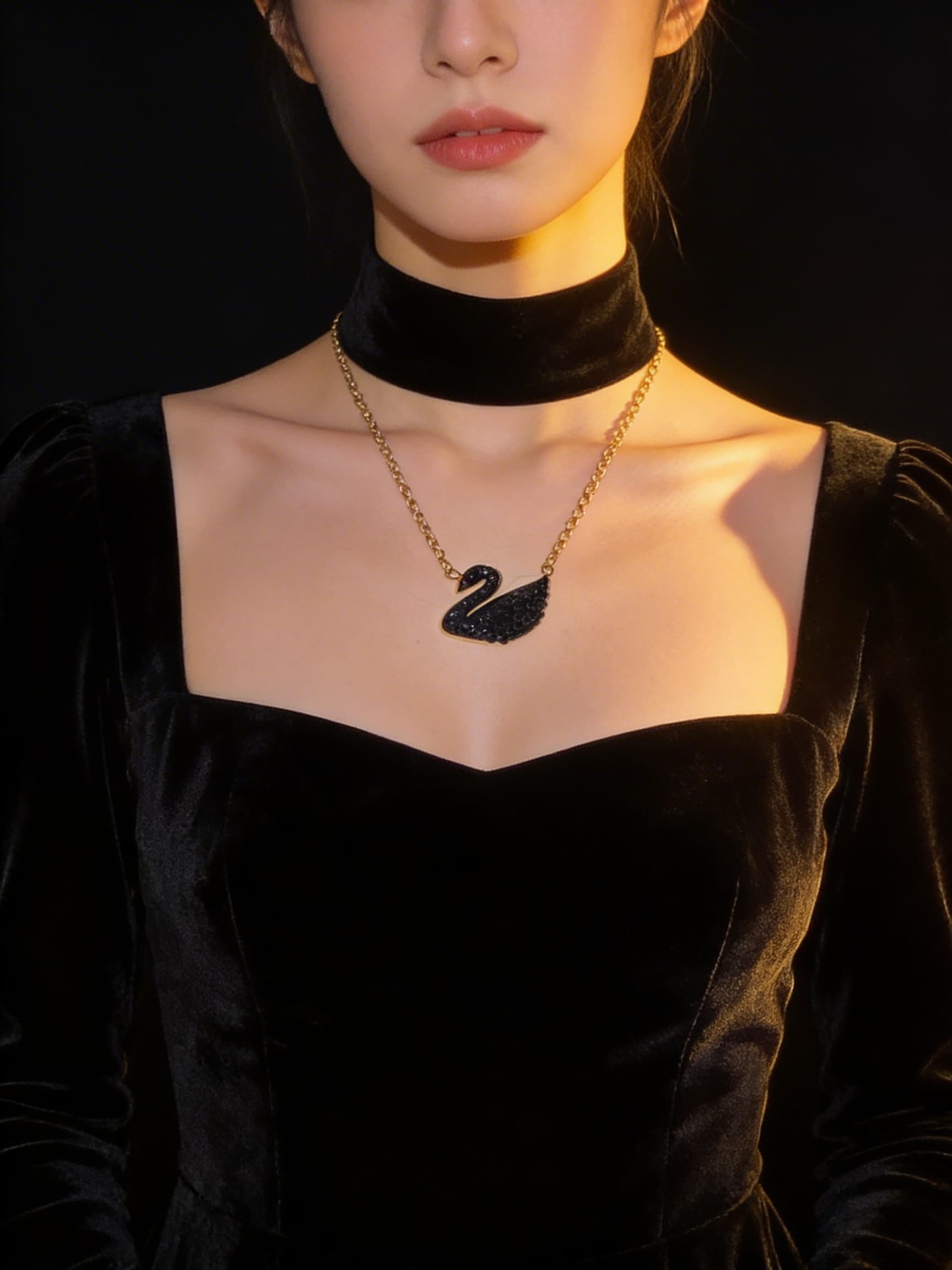 Swan pendant Necklace - View Details Swan pendant Necklace - Image 2